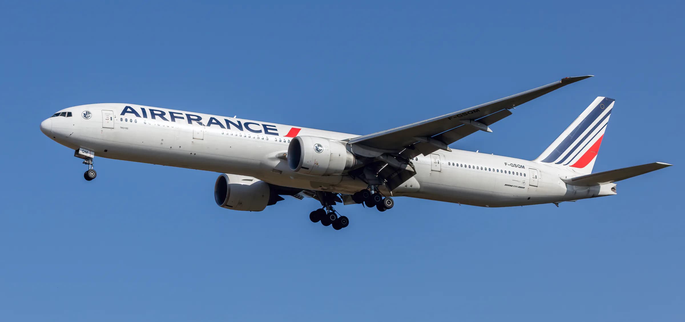 Air France Boeing 777-300ER taxiing at Paris Charles de Gaulle Airport